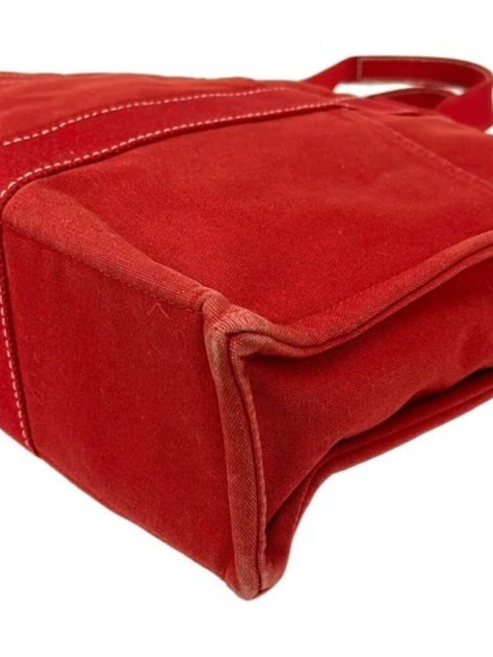 HERMES Sac Deauville Tote MM - Red Canvas None Tote Bag - Picture 6 of 10